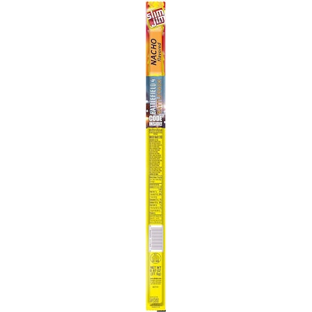 Slim Jim Giant Nacho Flavored Smoked Meat Snack Sticks .97 oz. Sticks, PK144 2620011740